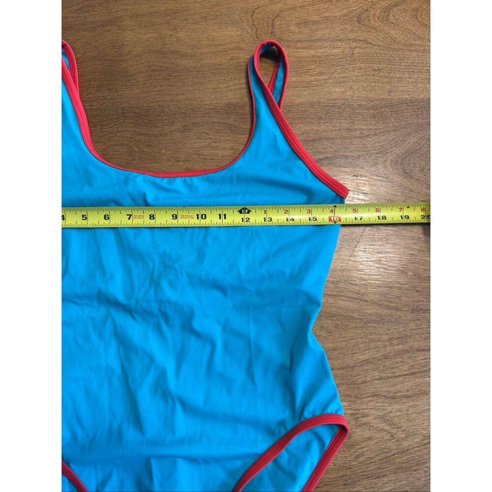 Bali Studio Women's One Piece Swimsuit Cover Skirt Set Teal Red Orange Medium/14 - Picture 10 of 12